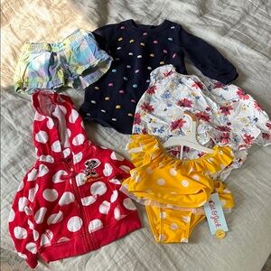 7pc Baby Girl Clothes Bundle Size 12 Months Multiple Brands Some NWT